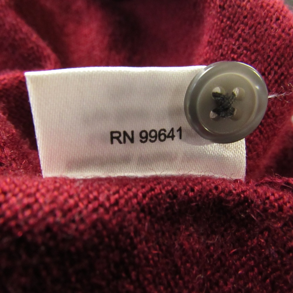 Linea Uomo Sweater Mens 4XLT Red Wool Blend Polo Collar Knit Pullover Big Tall - Picture 8 of 9